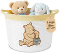 Kihraw Winnie Woven Cotton Rope Bins, for Kids Room Decor, Toy Organizer by Kihraw