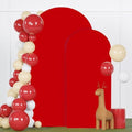 FANPROMS Wedding Arch Covers Set of 2 Red Arch Cover 6FT 7.2FT Spandex Arch Cover for Metal Frame Stand Balloon Arched Stand Cover Round Top Arch Covers for Wedding Birthday Party Decorations by FANPROMS