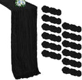 12 Pack Black Cheesecloth Table Runner 10Ft 23 x 120 Inch by RestfulGlow