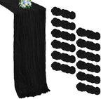 12 Pack Black Cheesecloth Table Runner 10Ft 23 x 120 Inch by RestfulGlow