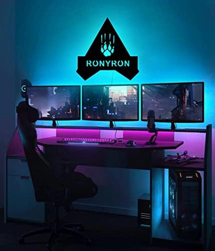Custom Gamer Tag Neon Sign, Apex, Wood, 30cm, Art Deco - Image 3