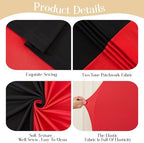 Red Black Arch Backdrop Cover Set of 2 Party Wedding Arch Covers Stretchy Backdrop 7.2FT 6FT Decorations Baby Shower Bridal Shower Photo Birthday Arch Stand Cover Spandex - Image 6