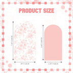 Tegeme 2 Set Pink Floral Arch Cover 7.2ft 6.6ft Stretchy Party Backdrop - Image 2