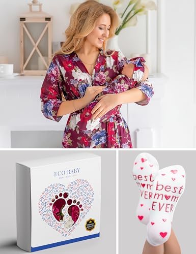 Mommy and Me Robe and Swaddle Set | Maternity Robe Matching Baby Girl, Boy - Image 6