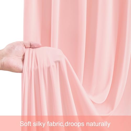 30ft x 15ft Blush Pink Wrinkle Free Backdrop Curtains for Wedding Party Backdrops Curtain Drapes Fabric Decorations Photo Back Drop Cloth for Baby Shower Photography Stage Reception - Image 7