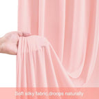 10ft x 15ft Blush Pink Wrinkle Free Backdrop Curtains for Wedding Party Backdrops Curtain Drapes Fabric Decorations Photo Back Drop Cloth for Baby Shower Photography Stage Reception - Image 6