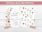 All Ewired Up Personalized Printed Watercolor Wildflower Bridal Shower Invitations – Custom Boho Floral Wedding Shower Invite Cards with Envelopes – Rustic Garden Flower Design on Premium Cardstock - Image 3