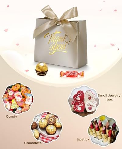 DOYIDE 120 Pack Small Thank You Gift Bags, Party Favor Bags with Bow Ribbon - Image 4