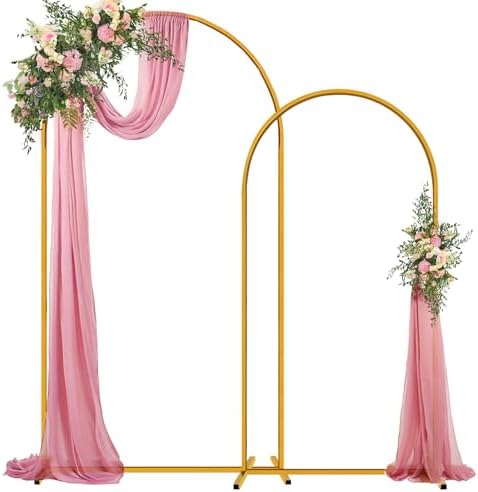 Hemmotop Metal Arch Backdrop Stand Set of 2, 7.2ft and 6ft by Hemmotop