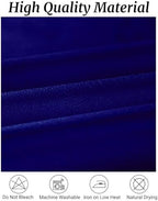 Fokitut 6 Pack Round Tablecloth, 70 Inch, Stain Resistant and Wrinkle Polyester Table Cloth, Fabric Table Cover for Kitchen Dining, Wedding, Party, Holiday Dinner-Royal Blue - Image 2