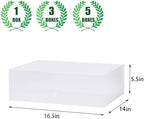 Extra Large White Gift Box 3 Pack 16.5x14x5.5 Inches,Gift Boxs for Presents with Lid Magnetic Closure Collapsible,Bridesmaid Proposal Box,Birthday, Christmas,for Clothes and Large Gifts - Image 4