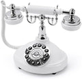 Audio Guest Book Wedding Phone, Retro Telephone Voice Recorder with Custom Greeting, Rechargeable Message Keepsake for Bridal Shower, Anniversary & Special Occasions（White） by Unknown
