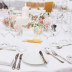 Acrylic Wedding Table Numbers 1-20 with Stands, 5"x7" Clear Acrylic Signs with 3D Gold Mirror Numbers, Clear and Gold 3D Table Numbers for Wedding Reception, Anniversary, Event - Image 4