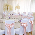 Babenest 50pcs Satin Chair Sashes Ties for Party Wedding, Champagne - Image 5