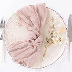 DeZerlor Pink Washable Cheesecloth Napkins Set of 50 for Wedding Party - Image 3