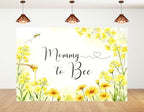 9x6ft Mommy to Bee Backdrop Floral Bouquet Baby Shower Party Wildflower Honeycomb New Born Gender Reveal Photography Background Party Banner Decorations Photo Studio Props by Unknown