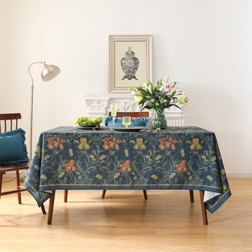 patdrea Designer Floral Vintage French Tablecloth,Rectangular,102"x63" - Image 2