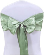 50 Pack Sage Green Chair Sashes Bows Satin Wedding Chair Ribbons 7x108 Inch - Image 5