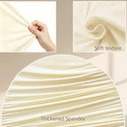 Beige Arch Backdrop Cover Set of 3, 7.2ft 6.6ft 6ft Wedding Arch Covers - Image 6