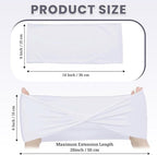 White Chair Sashes Bows 100 Pcs Spandex Chair Sashes Elastic Chair Cover Bands Ties Without Buckle for Wedding Birthday Party Ceremoney Events Decoration - Image 2