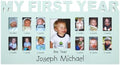 Let's Make Memories Personalized Baby's First 12 Months Photo Frame - Picture Frame for New Parents - Baby Shower - Newborn - Nursery - Blue by LetsMakeMemories