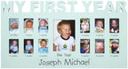 Let's Make Memories Personalized Baby's First 12 Months Photo Frame - Picture Frame for New Parents - Baby Shower - Newborn - Nursery - Blue by LetsMakeMemories