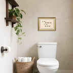 I See London I See France Wall Art Funny Bathroom Quote Wall Decor Picture Minimalist Beige Restroom Sign Poster Canvas Painting Print for Bathroom Toilet 24x16 inch Gold Framed - Image 4