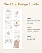 Wedding Welcome Sign Stand, Gold Sign Holder, Includes Design Bundle - Image 5