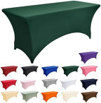 10-Pack 6ft Spandex Table Covers for Rectangle Standard Folding Tables - Wrinkle Resistant Stretch Tablecloths - Ultimate Fitted Table Protector for Parties, Banquet, Wedding - Image 3