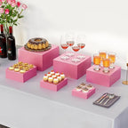 6 Pcs Metal Buffet Risers, Large Food Display Stands for Table - Image 4