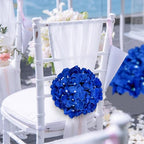 Royal Blue Hydrangea Flower Balls for Centerpieces - 12 PCS - Image 6