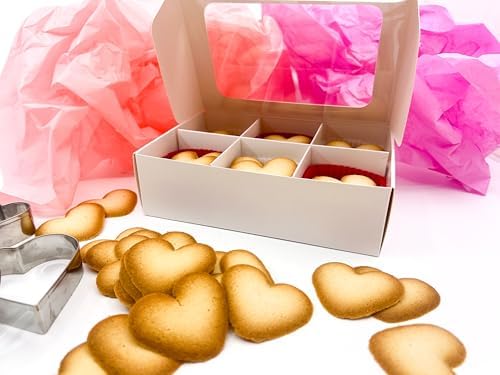20-Ct White Treat Boxes, 6.5x4.5x1.9in, Window & Dividers - Image 2