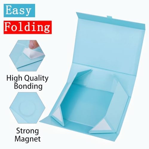 Extra Large Blue Gift Box 19x16x6 Inches,Gift Boxs for Presents with Lid Magnetic Closure Collapsible,Groomsman Proposal Box,Birthday, Christmas,for Clothes and Large Gifts - Image 3
