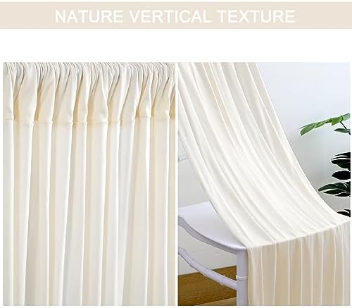 40x10ft Champagne Backdrop Curtain for Wedding Parties Wrinkle Free Fabric Champagne Drapes Backdrop Decoration for Baby Shower Birthday Photography Decoration 8 Panels, 5ft x 10ft - Image 4