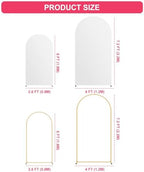 2 Pack Arch Backdrop Stand and Cover Set(7.2FT/6FT) Balloon Arch Stand - Image 3