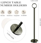 Urban Deco 12PK Table Number Holders Place Card Holders 12 Inch Table Card Holders Steel Card Holders for Photos, Food Signs, Memo Notes, Weddings, Restaurants, Birthdays (Nickel Black) - Image 2