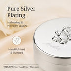 Teddy Bear Silver Plated First Curl & Tooth Keepsake Box - Image 4