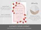 All Ewired Up Girl Baby Shower Invitations and Envelopes, Someone Berry Sweet is On The Way Invitation Card, Strawberry, Party, Decorations, Diaper Raffle, Books for Baby, Personalized - Image 4