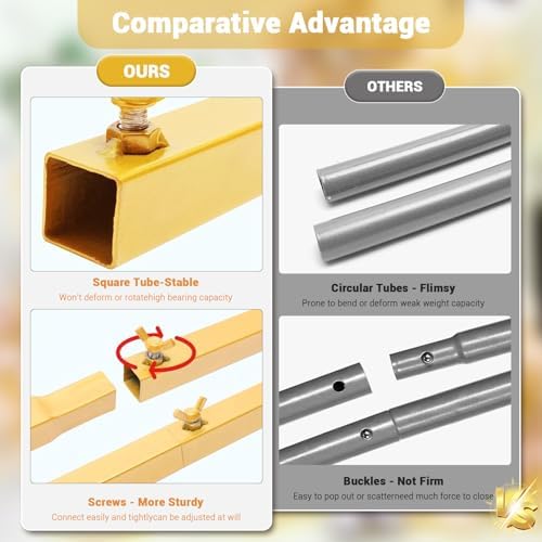 8.2FT Heavy Duty Adjustable Backdrop Stand Kit Square Wedding Arch Balloon Arch for Photo Booth Background Baby Shower Birthday Party Decorations - Image 5