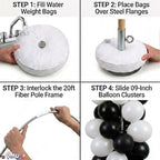 PMU DIY Professional Balloon Arch Deluxe Kit (Black and White) Balloon Garland for Party Decoration, Decoration Kit for Birthday Party, Wedding, Graduation, Baby Shower (41688-61646) Pkg/1 - Image 6