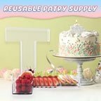 13.8" Extra Large Acrylic Letter Charcuterie Board Box, Reusable Fillable Letter Cake Candy Dish Display Serving Tray for Birthday Anniversary Party Decoration (T) - Image 5