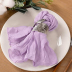 Cloth Napkins Set of 60 21"x21" Reusable Cheesecloth Napkins Lilac Purple - Image 2