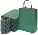 Nexmint Christmas Tree Green Gift Bag 8"x10.5": 120 Pack Bulk Medium Kraft Paper Bags with Handle. Great for Holidays,Gifts,Party Favors,Treats,Goodies,Candies,Shopping,Business,Retail - Image 4