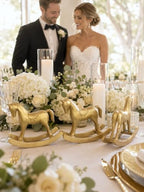 3 Pack Gold Wooden Rocking Horse Decor, 9.4 Inch Baby Shower Centerpieces - Image 7