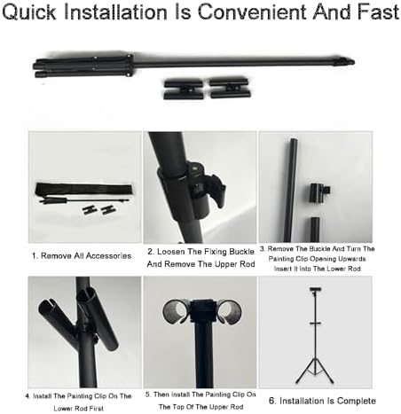 Art Painting Display Easel Stand,Portable Adjustable Metal Tripod Artist Easel,for Drawing,Displaying,Wedding Birthday Baby Shower Welcome Board - Image 6