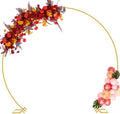 Wokceer Wedding Arch 8.5FT Round Backdrop Stand Gold Circle Balloon Arch by Wokceer