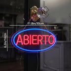 Abierto Open Neon Sign for Business, Spanish Large Open LED Light up Sign, Open Neon Lights for Bar Restaurant Coffee Salon Store Shop Wall Window Display,Business Open Sign - Image 5