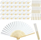 50pcs White Paper Hand Fans Bulk – Bamboo Folding Fan, Hand Fan Foldable, Chinese Fan|Fans in Bulk, Wedding Fans, Paper Fans Bulk, Bulk Fans, Abanicos de mano para fiesta – Wedding Favors for Guests. by Unknown