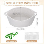 TranRantic 8 Pcs Woven Gift Baskets with Wrap and Ribbons - Image 2