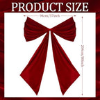 Wavwavw Giant Bow Big Wall Decor, Red, Velvet, Weeding - Image 2
